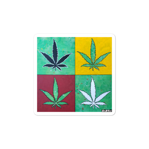 Cannabis Bubble-free stickers